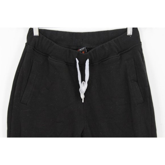 Vintage SP Active Fleece Pants Men's Black Activewear Drawstrings Sz Large 90's - Picture 5 of 10